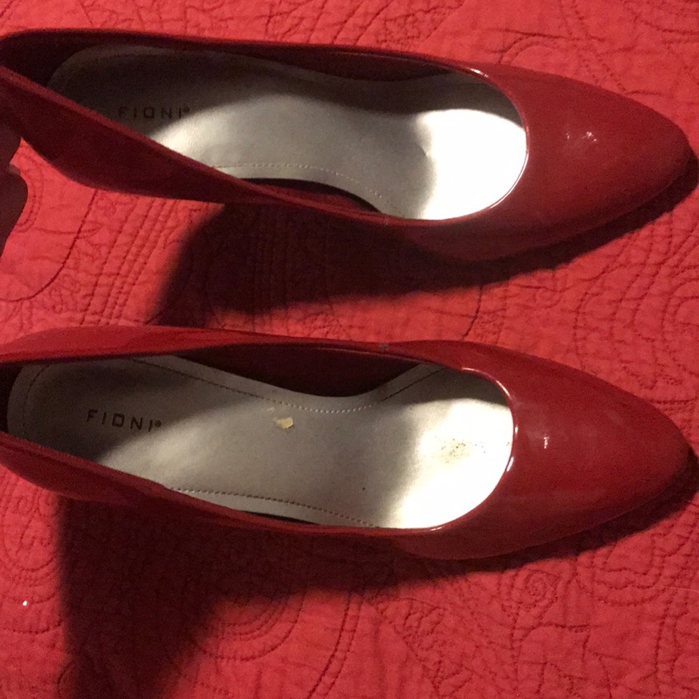 Red two inch heels